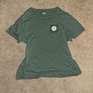 Old Navy Green Shirt with Daisy